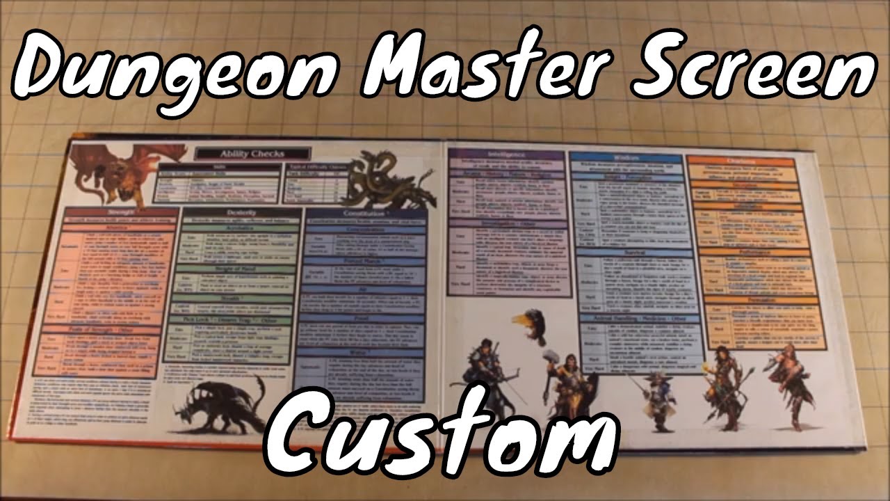 Custom Dungeon Master Screen D&D 5E