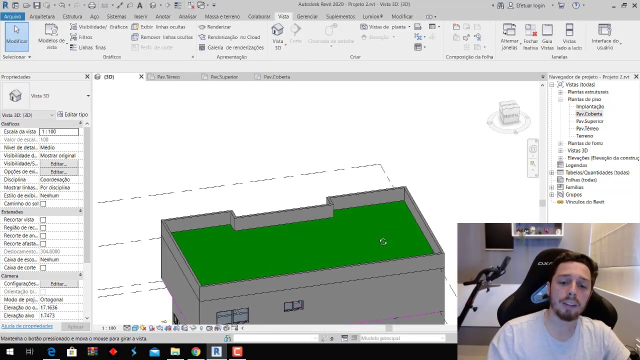 14 - Telhado e Platibanda - Revit Sobrado na prática
