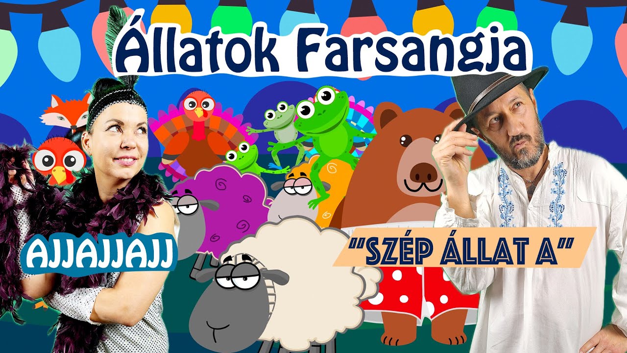 Kiskalász - ÁLLATOK FARSANGJA - Itt a FARSANG..avagy Szép állat a...- animáció, gyerekdal,