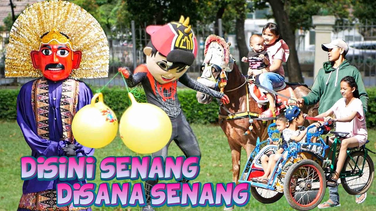 LAGU DISINI SENANG DISANA SENANG!!! KUDA, BADUT, ONDEL ONDEL, SPIDERMAN JOGET LATTO LATTO RAKSASA
