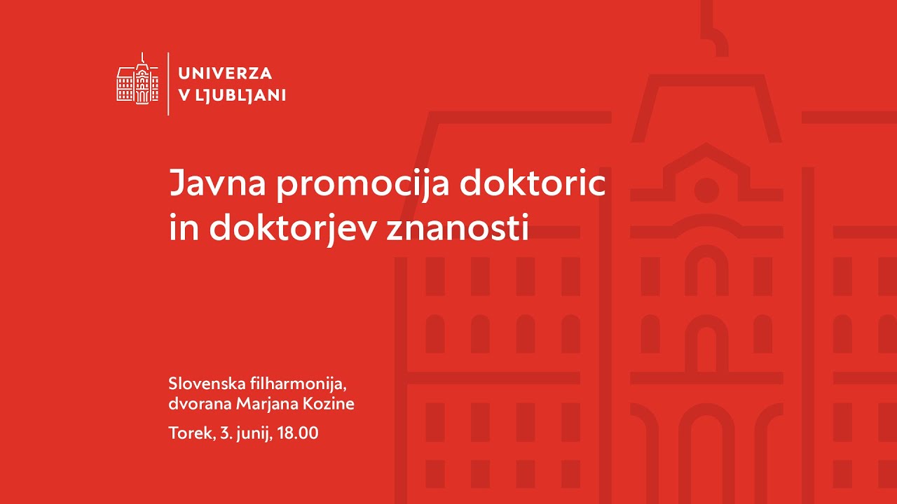 Javna promocija doktoric in doktorjev znanosti UL