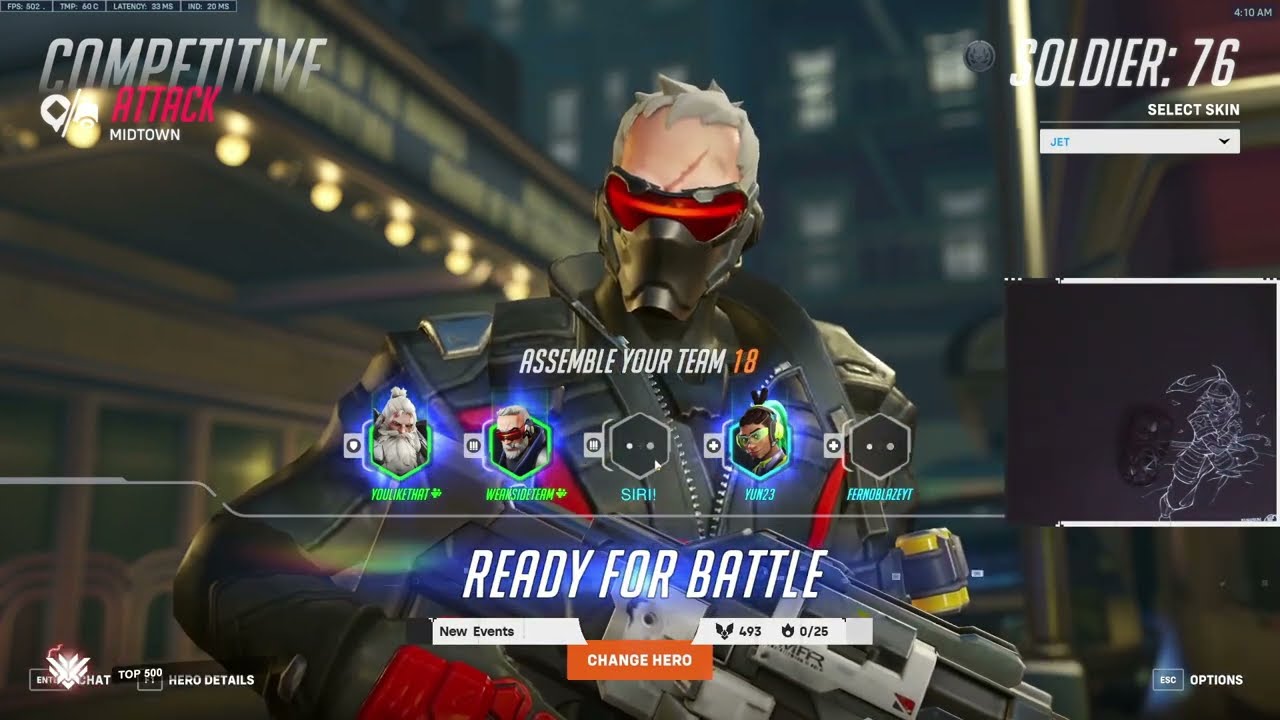 24K DMG! 36 ELIMS! GALE SOLDIER 76 SEASON 7 TOP 500 GAMEPLAY OVERWATCH 2