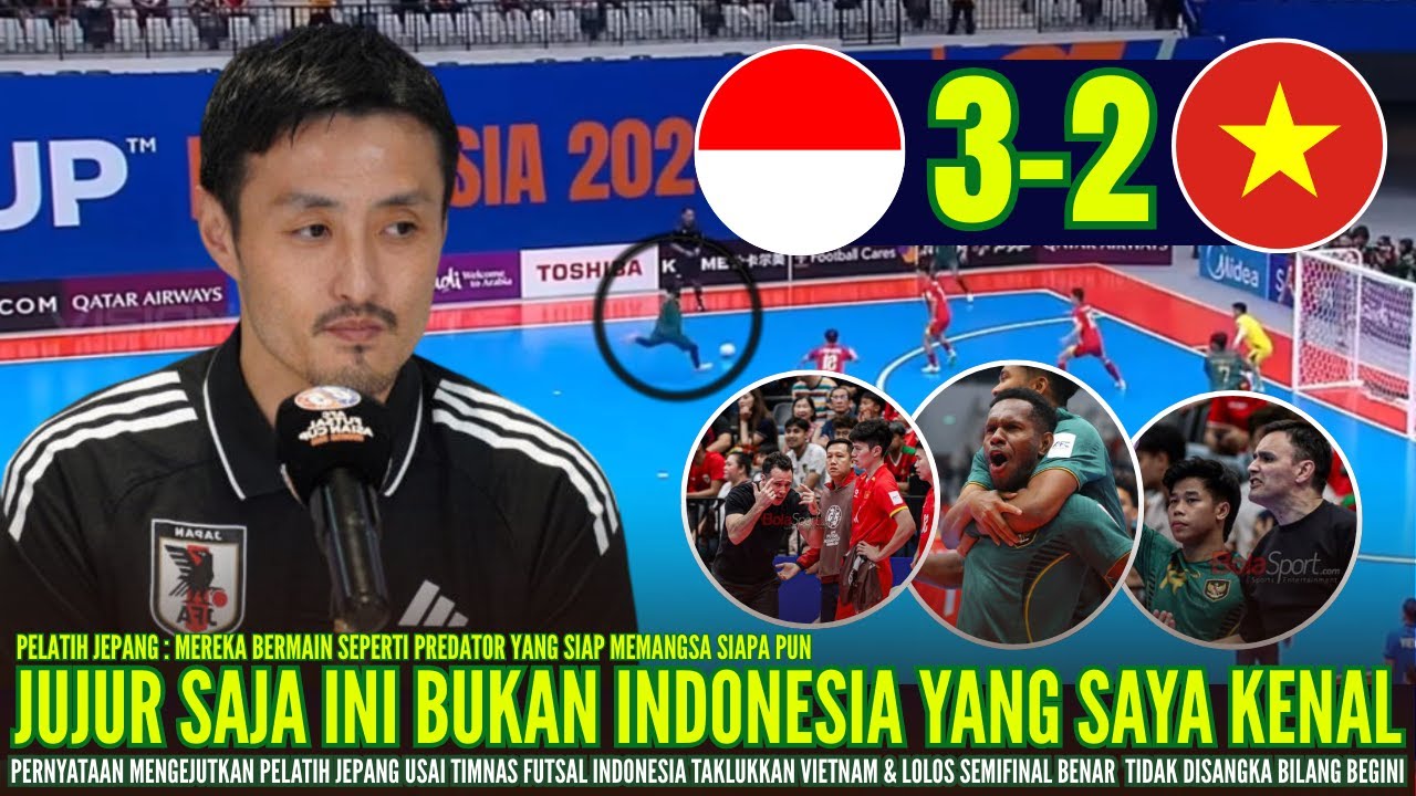DILUAR DUGAAN !! Pelatih Futsal Jepang NGOMONG Gini Usai Timnas Futsal Indonesia Lolos Semifinal AFC