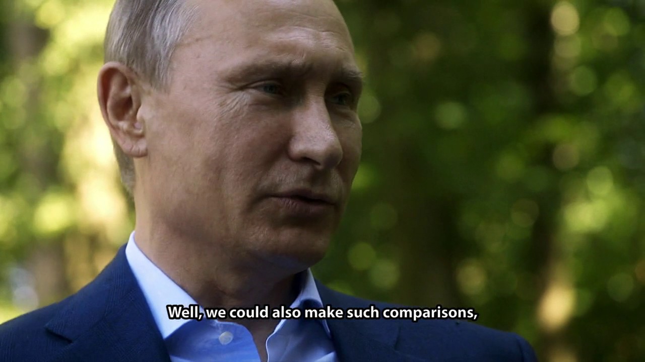 Oliver Stone and Putin watch Dr. Strangelove