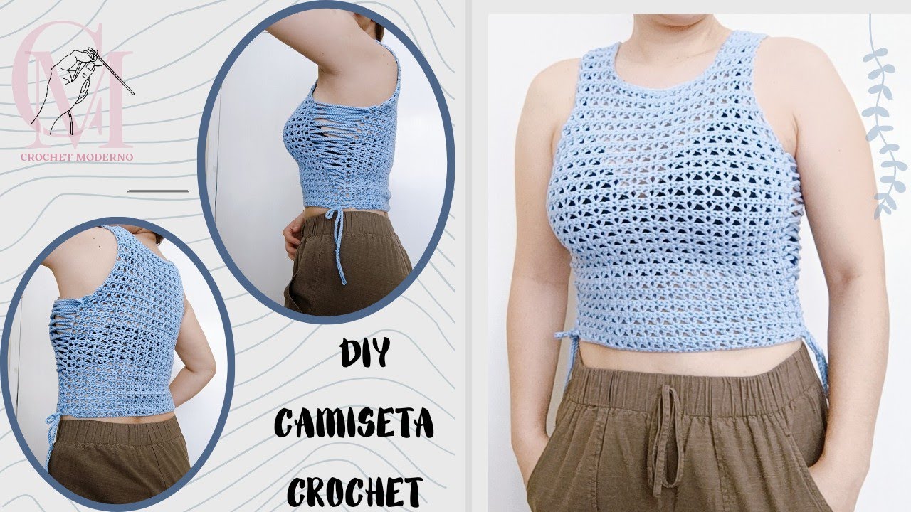 ✨Camiseta tejida a crochet paso a paso 🧶 Tutorial super fácil de Top crochet