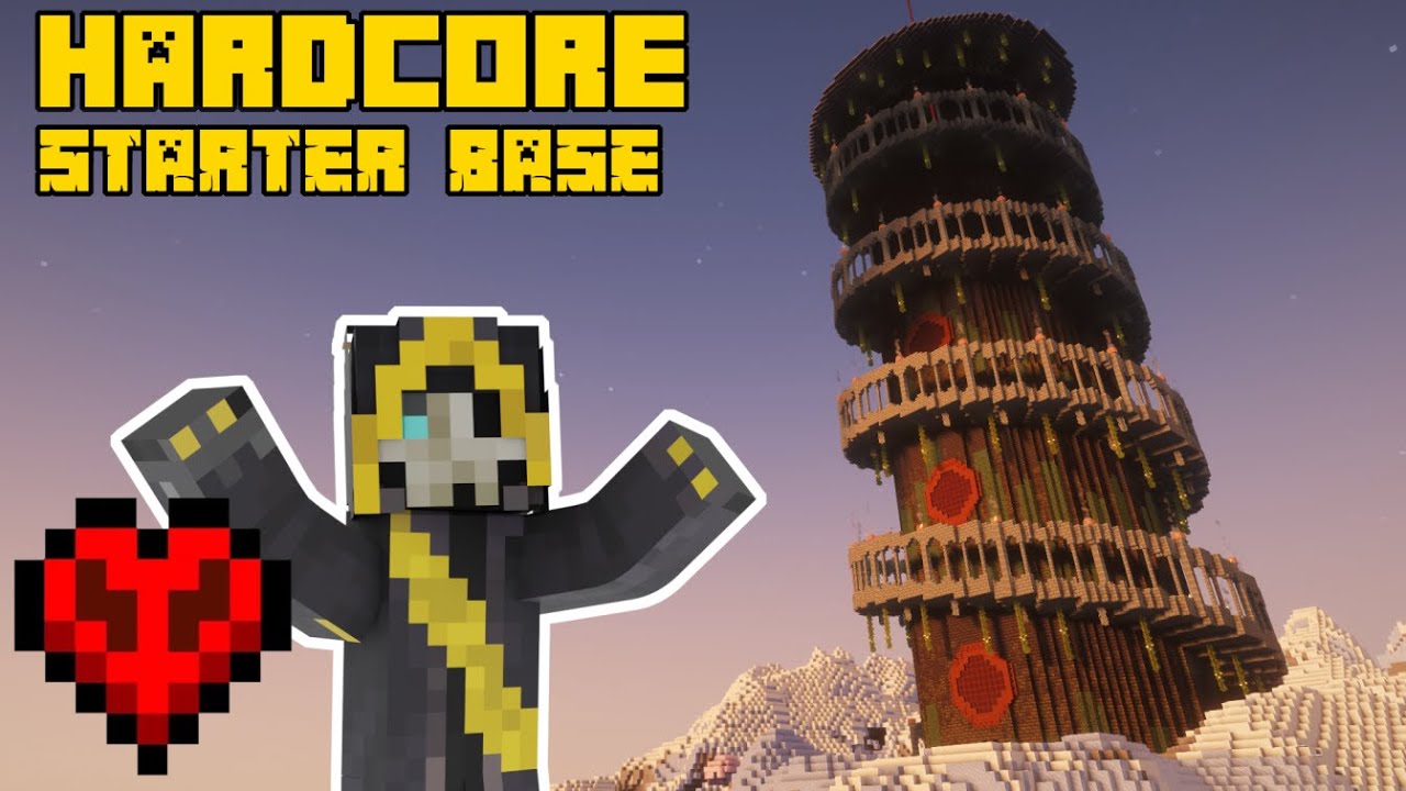 Проектирование моей первой МЕГАБАЗЫ &ndash; Гигантский шпиль | Хардкорный Minecraft