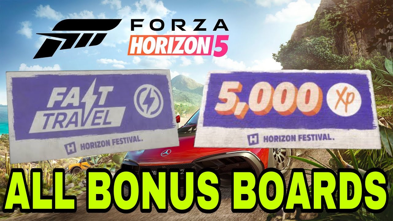 Forza Horizon 5- All 250 Bonus Board Locations &brvbar; XP Boards And Fast Travel Boards