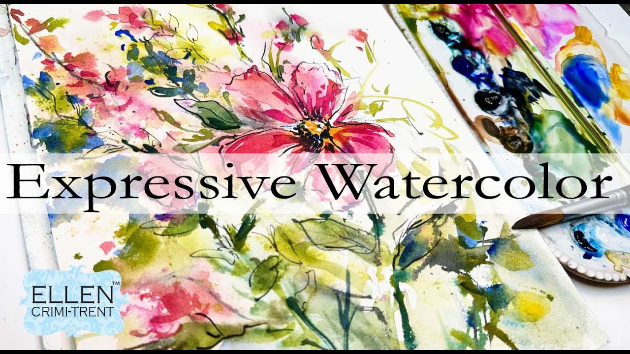 Expressive Watercolor Flowers/ Wet on Wet techniques/ liner brush