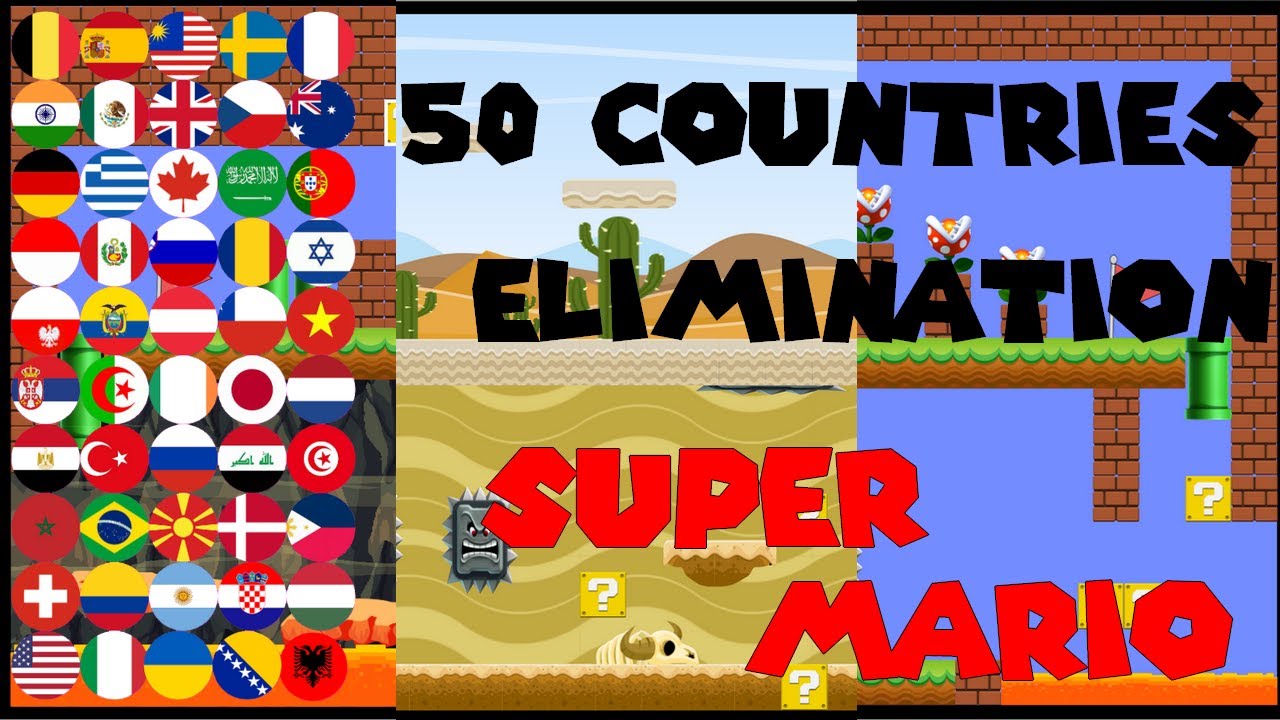SUPER MARIO 50 COUNTRIES ELIMINATION MARBLE RACE
