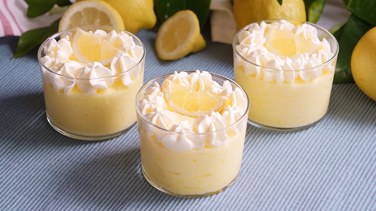 Быстрый и простой лимонный мусс (без желатина и яиц) 🍋💕