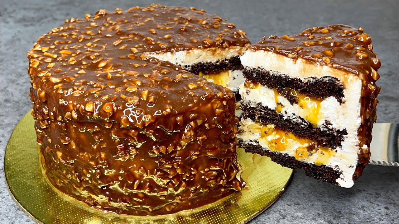 Snickers Cake Recipe Without Oven | Tasty Snickers Cake Recipe | Birthday Cake Recipe
