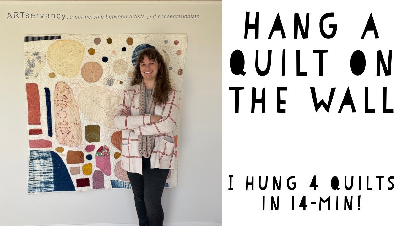 Hanging Quilts for my ARTservancy Artist’s Residency Exhibition at Gallery 224. Heidi Parkes