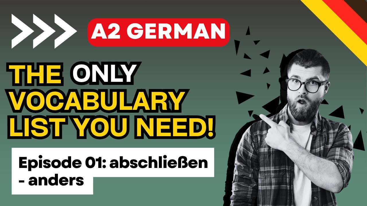 A2 German Vocabulary: Amazing Words Starting with 'A'! 🇩🇪✨