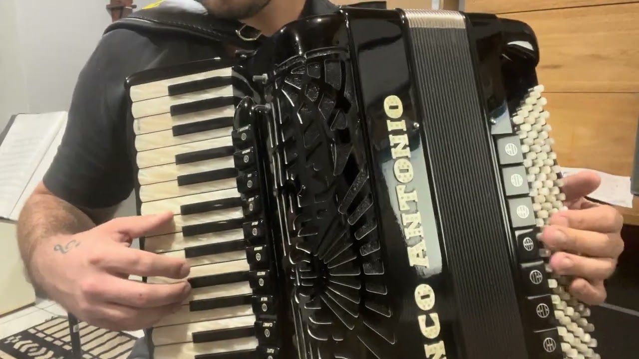 Vídeo aula acordeon - Só ein Tag - valsa alemã 