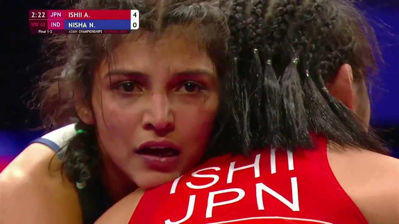 2023 Asian Championships 68 Kg Final - Nish(IND) Vs Nisha (JPN)