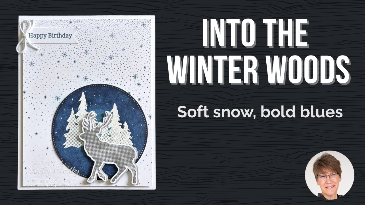 Snowy Night Scene Deer Card | Handmade Winter Card Tutorial