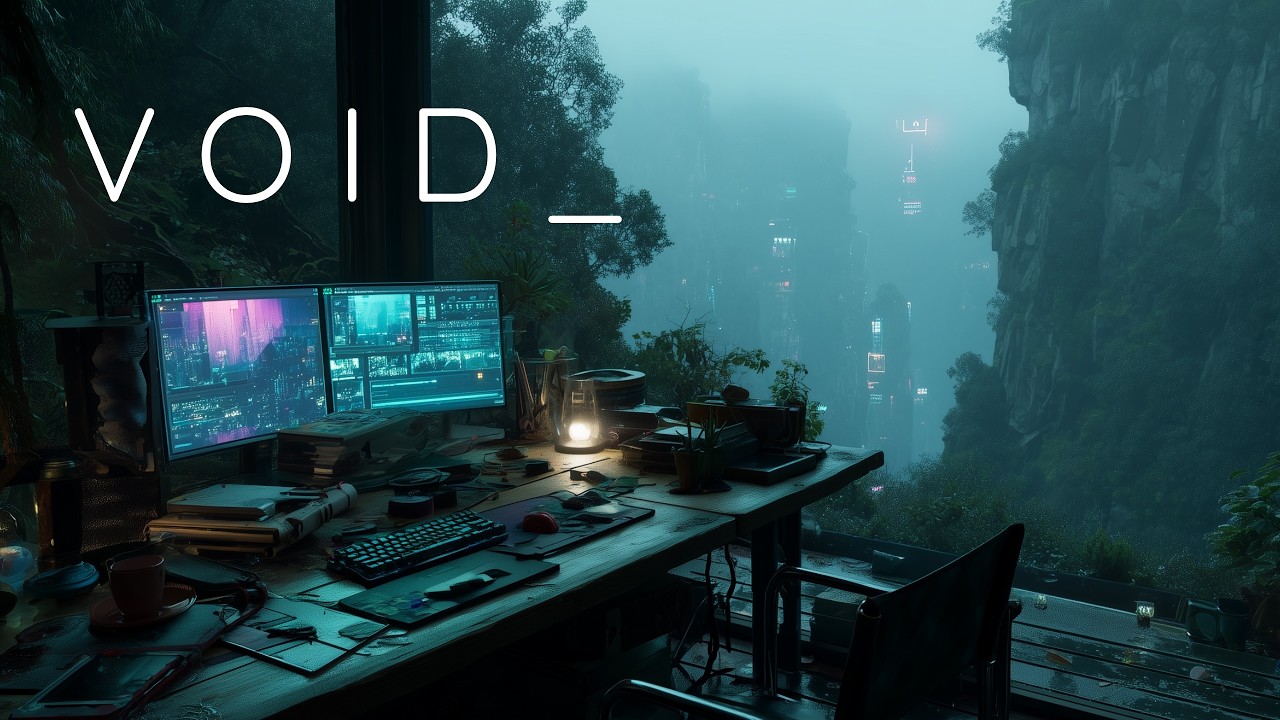 Cyberpunk Rain for Insomniacs ⛈️ Mountain Ambience (OLED SAFE)