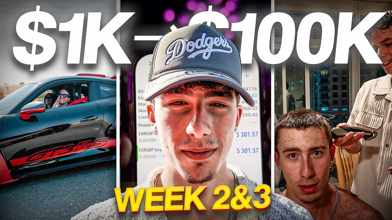 Portiamo un conto trading da 1000€ a 100.000€ ! WEEK 2&3