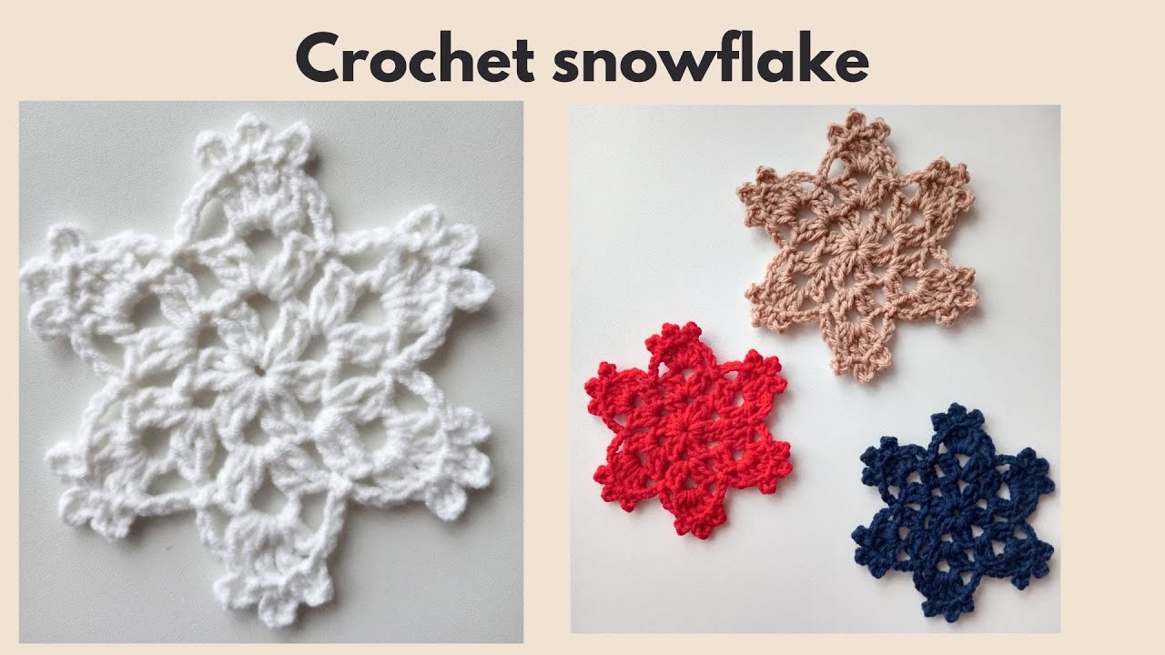 Crochet snowflake - tutorial