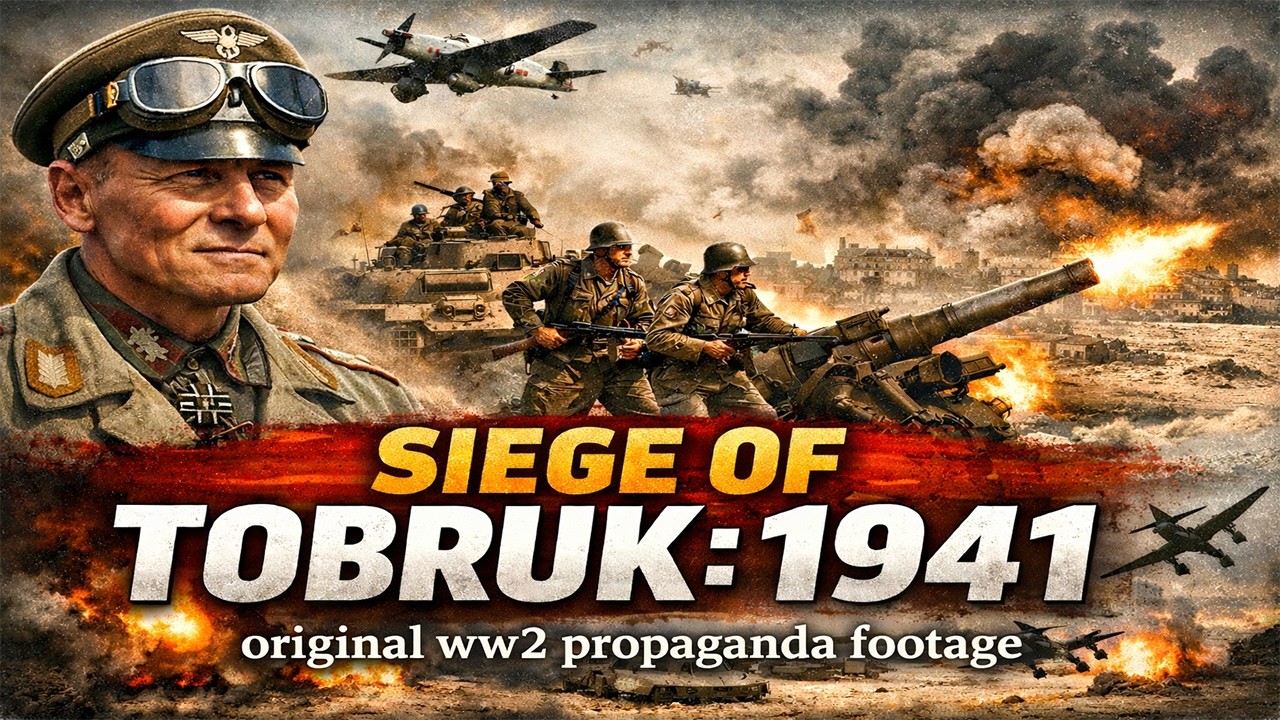 Siege of Tobruk 1941 | Original WW2 Afrika Korps Propaganda Footage | Rommel in North Africa