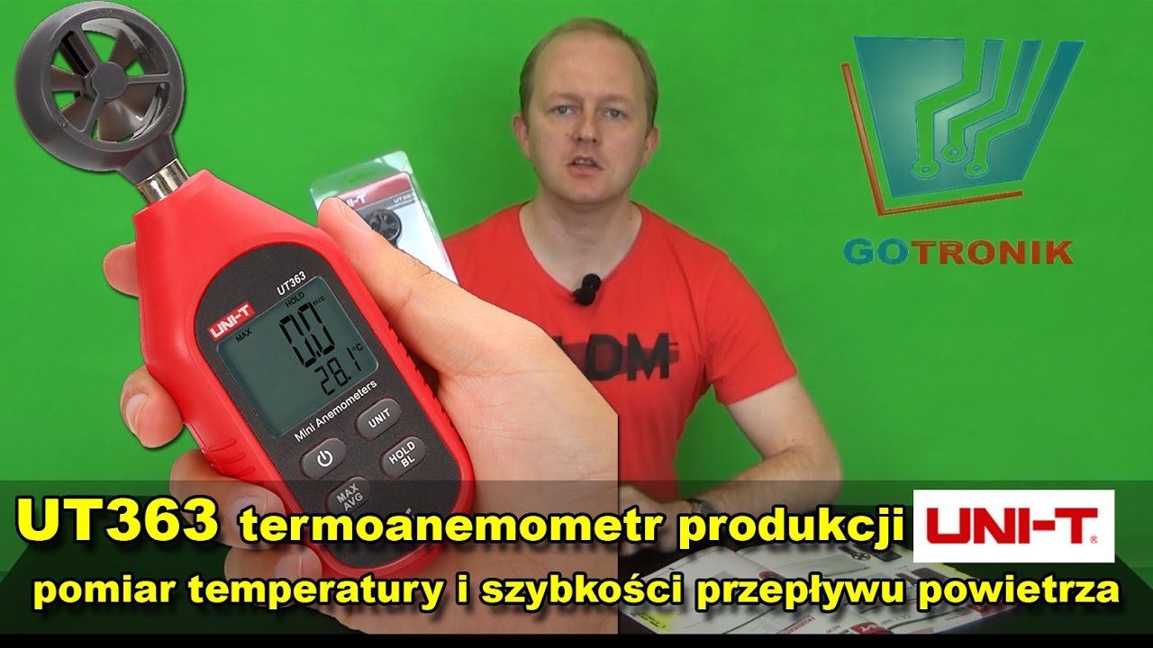 UT363 termoanemometr pomiar temperatury i szybkości przepływu powietrza