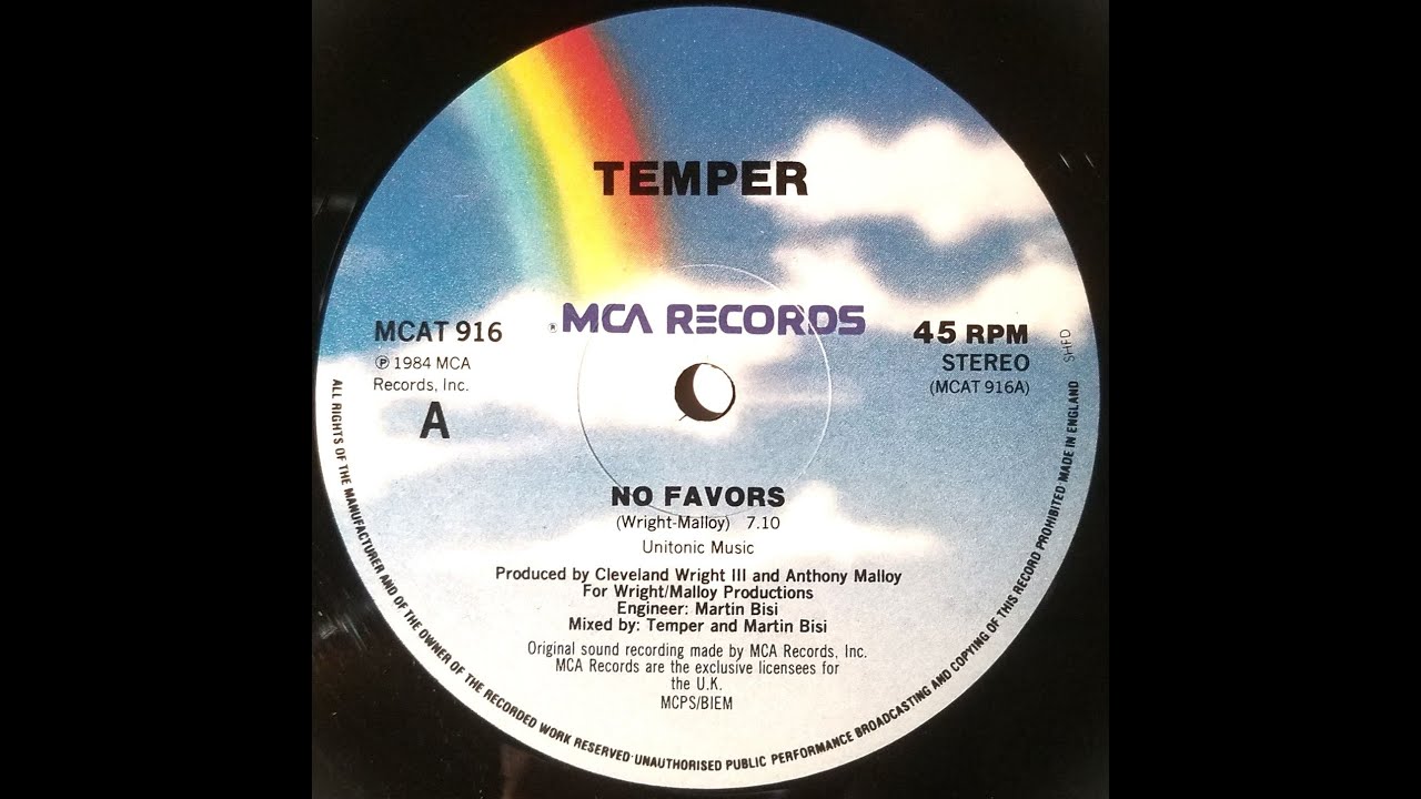 Temper - No Favors (12 Inch Funk 1984)