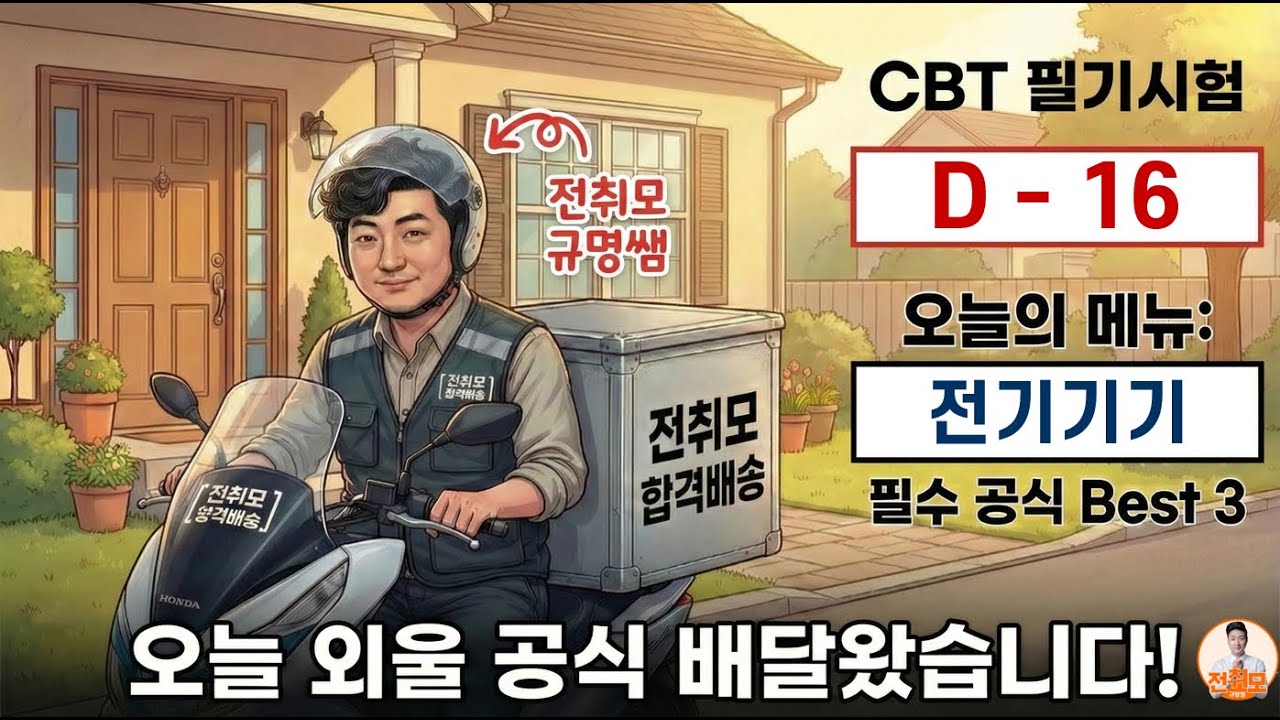 전취모 합격배송 ㅣ CBT [D-16] 오늘의 필수공식 Best 3 [ 전기기기 ] 동기속도,슬립 변압기 최대효율조건
