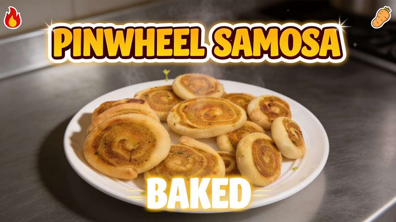 pinwheel samosa recipe | samosa pinwheels | aloo bhakarwadi #snacks #healthyeating #baked #samosa