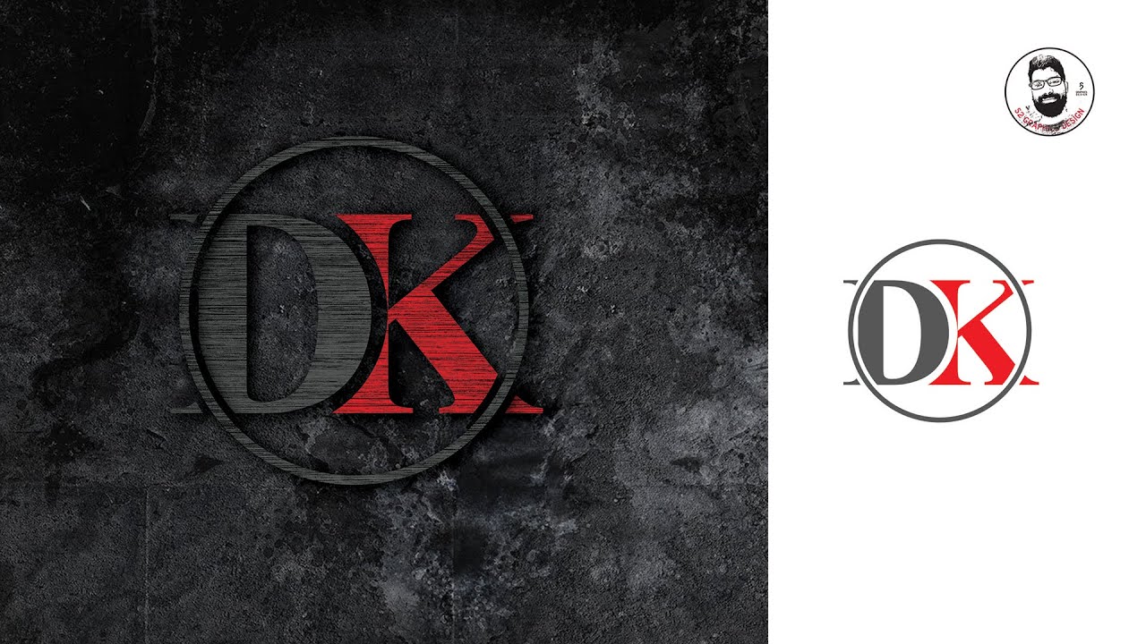 Logo Design I How to Create Simple Logo Design  (DK)  in  Photoshop CC  I S2 Graphics Design