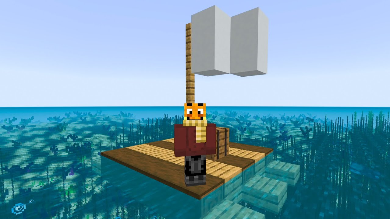 Minecraft, aber allein auf einem Floß...