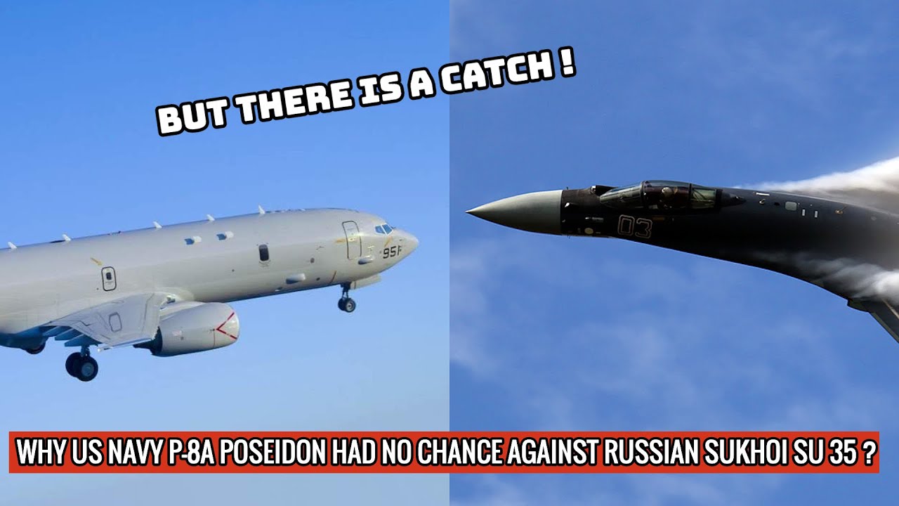 RUSSIAN SU-35 CONDUCTS HIGH-SPEED INVERTED MANEUVER JUST 25 FEETS DIRECTLY IN FRONT OF AMERICAN P8 !