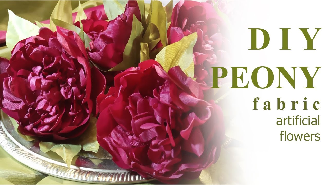How To Make DIY Fabric Peony / Artificial Realistic Flowers / Turn on subtitles in your language