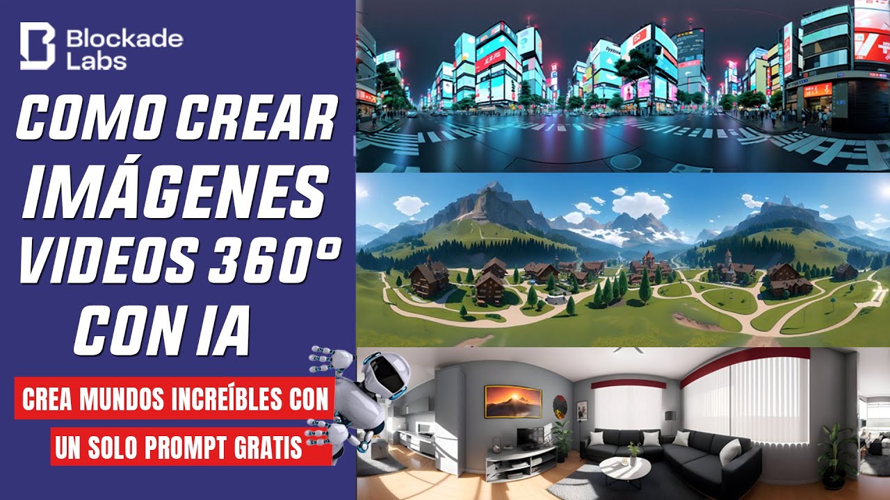 Cómo CREAR IMÁGENES ENVOLVENTES 360° con INTELIGENCIA ARTIFICIAL GRATIS Imágenes Realidad virtual