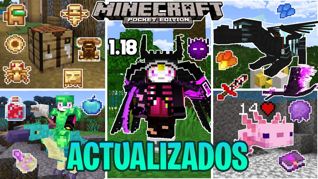 😱Top 10 MEJORES Mods-Addons SURVIVAL para Minecraft PE 1.18 a 1.18.12 (BEDROCK) - PACK ADDONS MCPE