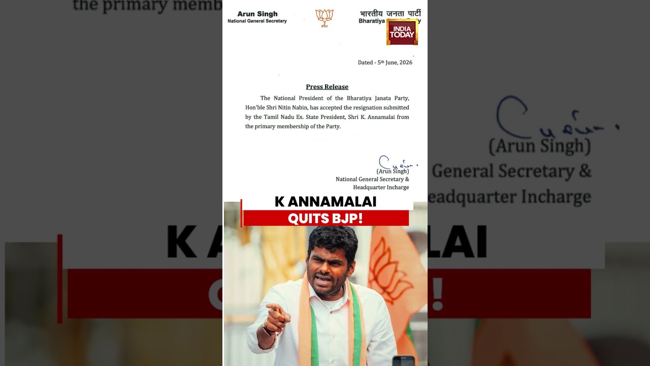 K Annamalai Resigns from BJP, Resignation Accepted by Nitin Nabin #annamalai #bjp #breakingnews