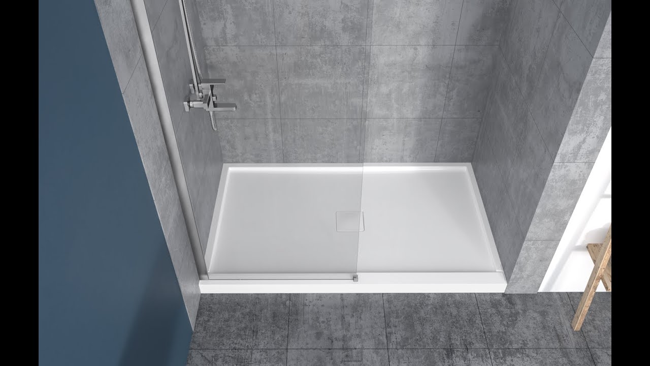 Base Anti fuite en alcove avec cache drain- Alcove anti-leak base with drain cover