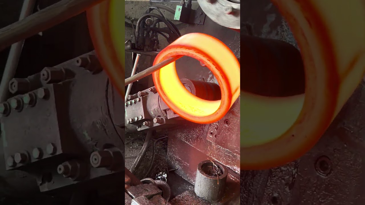Inside the factory Real Forging Process &ndash; Bearing Manufacturing at High Heat #process #forging