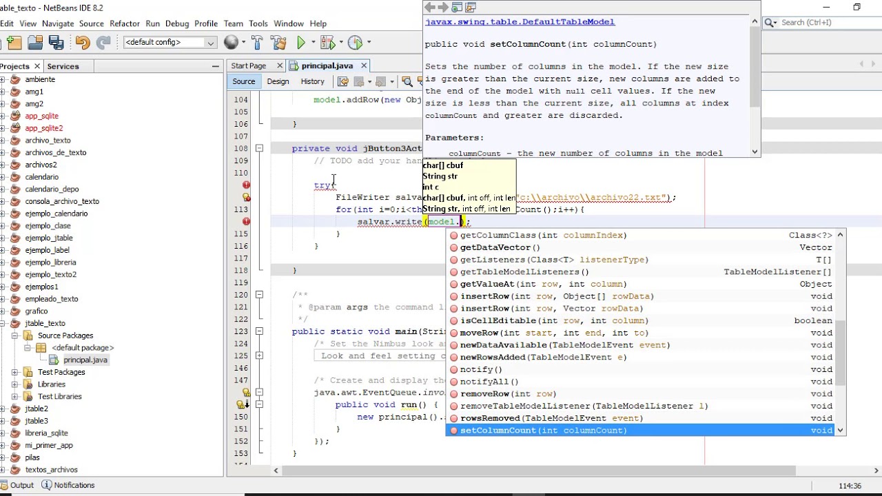 java archivos de texto y Jtable
