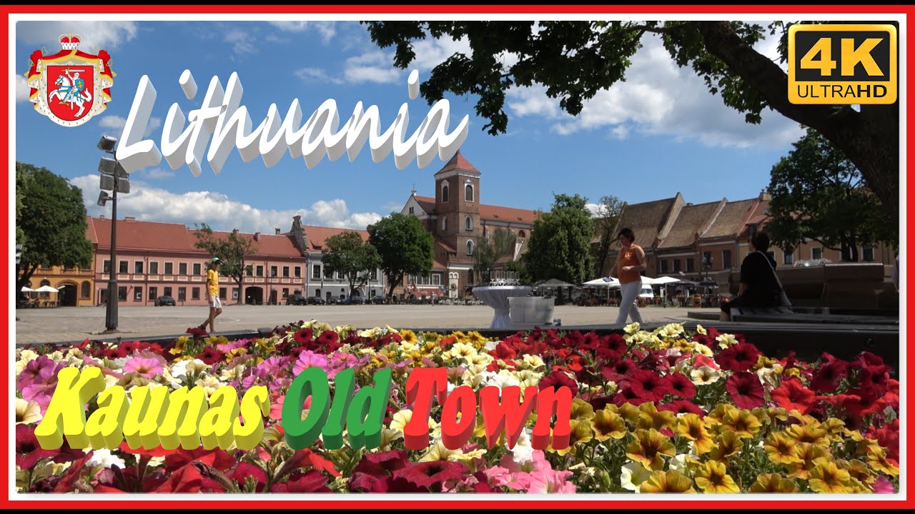 Lithuania 4K - Kaunas Old Town.