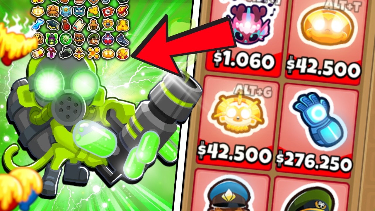 Comprei TODOS os Buffs do BTD 6! 💀 E o macaco COLA ficou com +833% de Velocidade de ataque!⚡