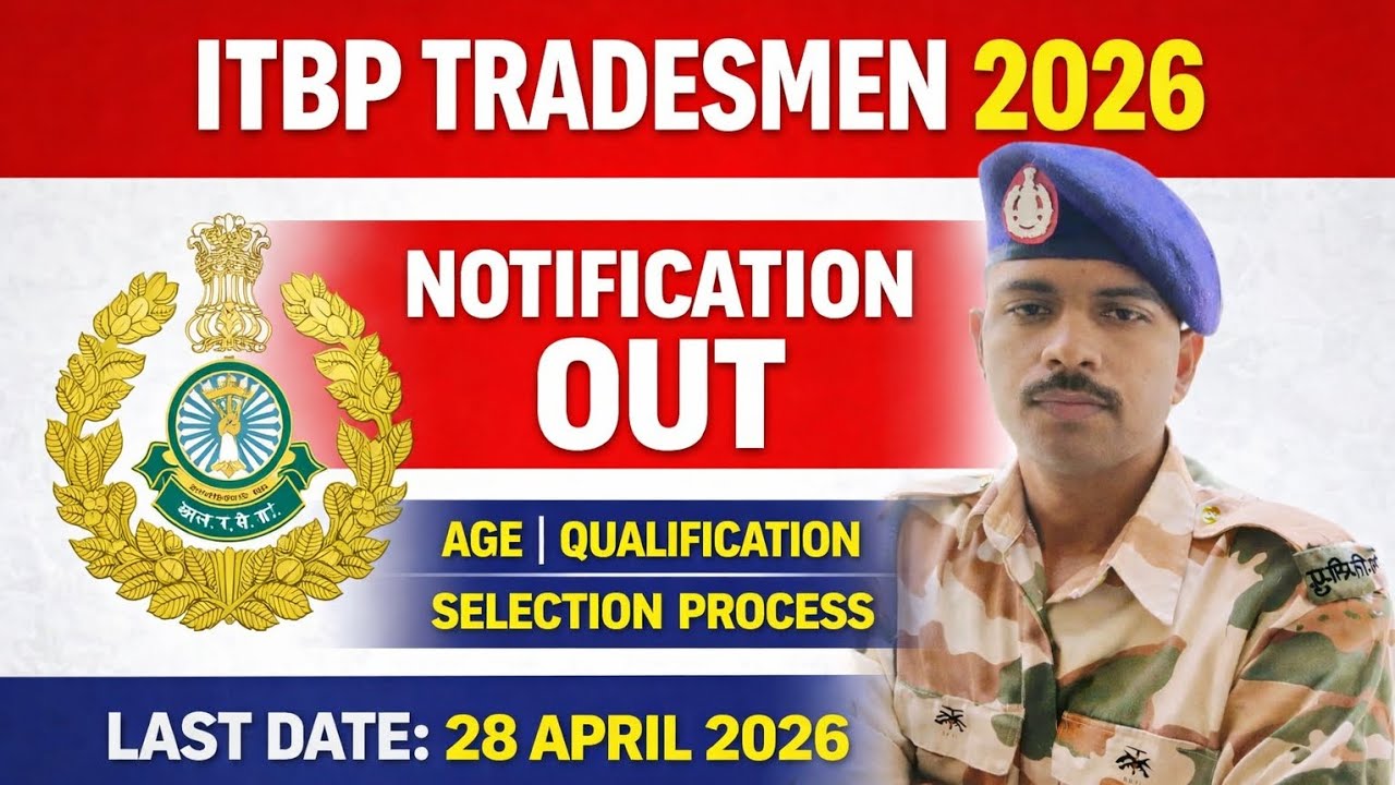 ITBP Tradesmen 2026 Notification Out 🔥 Full Details | SSF TRADESMEN NEW VACANCY