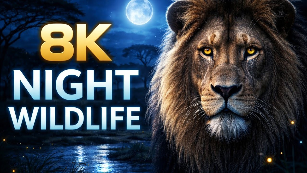 8K NIGHT WILDLIFE 🐅🐆🦬