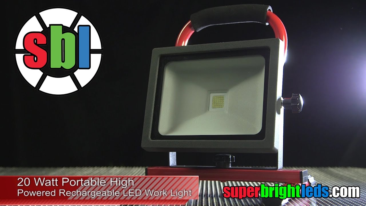 Portable High Powered Rechargeable LED Work Light 20 Watt