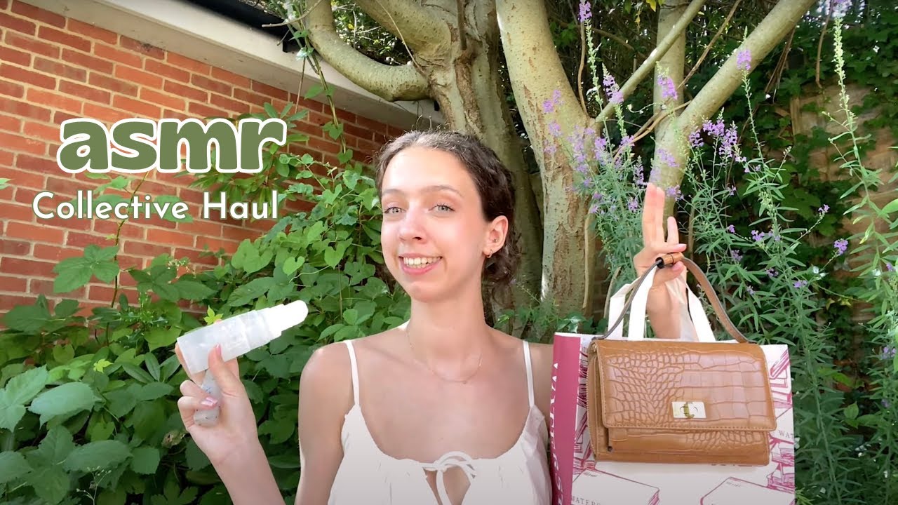 ASMR Big Collective Haul | На природе (звуки природы, покалывание кристаллов, книги и украшения)