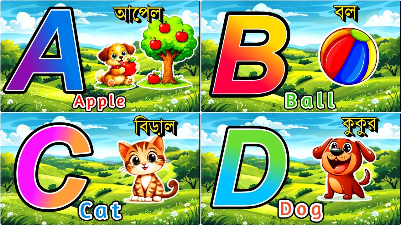 Full ABCD class 📚 | A for Apple to Z for Zebra | Bangla Kids