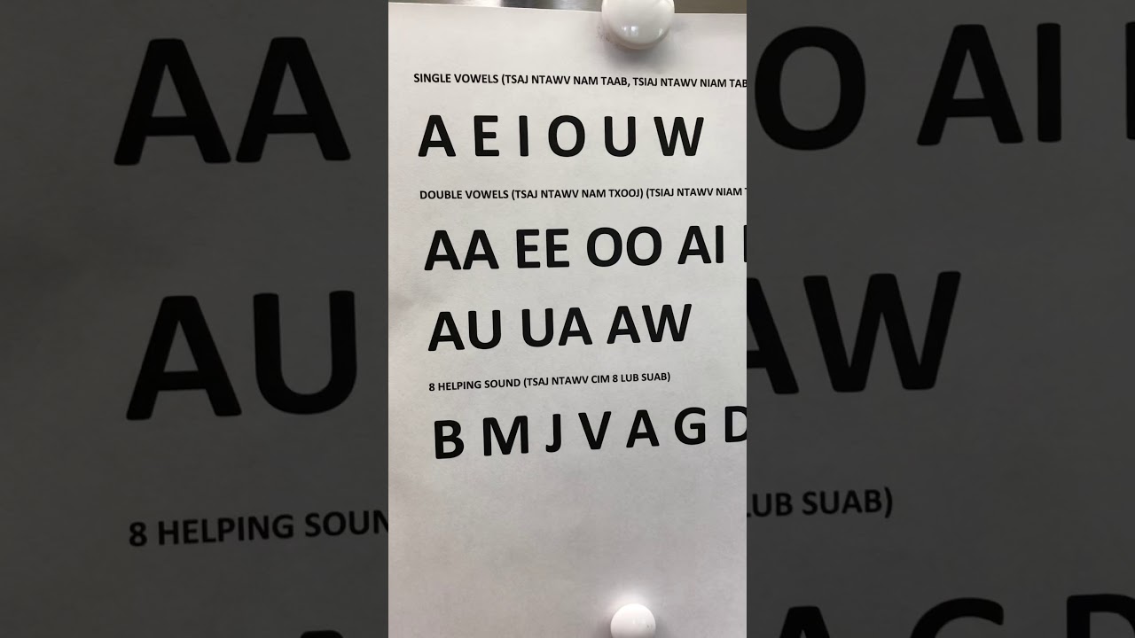 Learn how to read and write Hmong