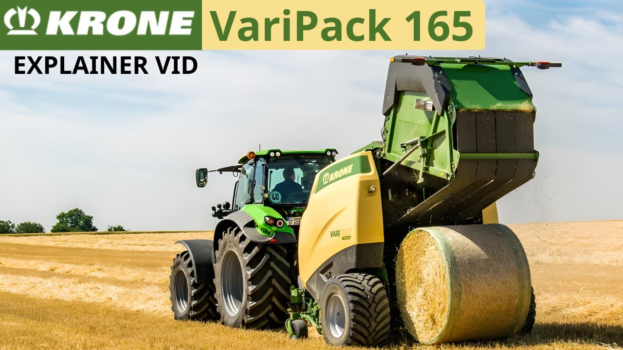 Krone VariPack V165 V190 Explainer – High-Density Round Baling for Dry Crops #krone