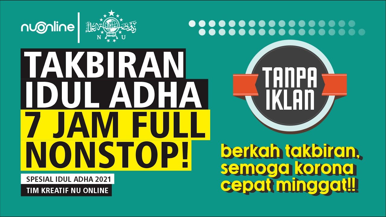 🔴 Takbiran Idul Adha 2023 Merdu Tanpa Iklan  | 7 Jam Nonstop