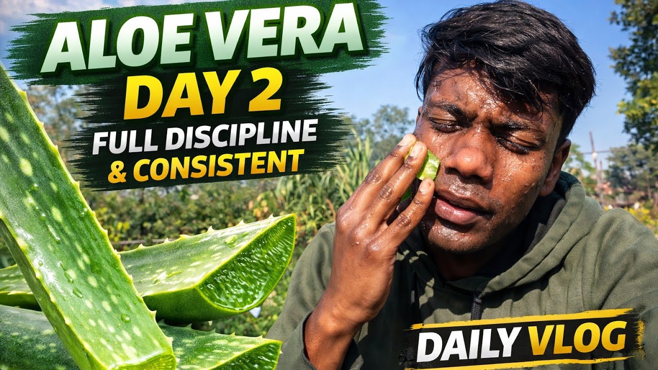 Day-2/30 || Daily Aloe Vera Face Wash 🌿 | Real Morning Routine | Daily Vlog 