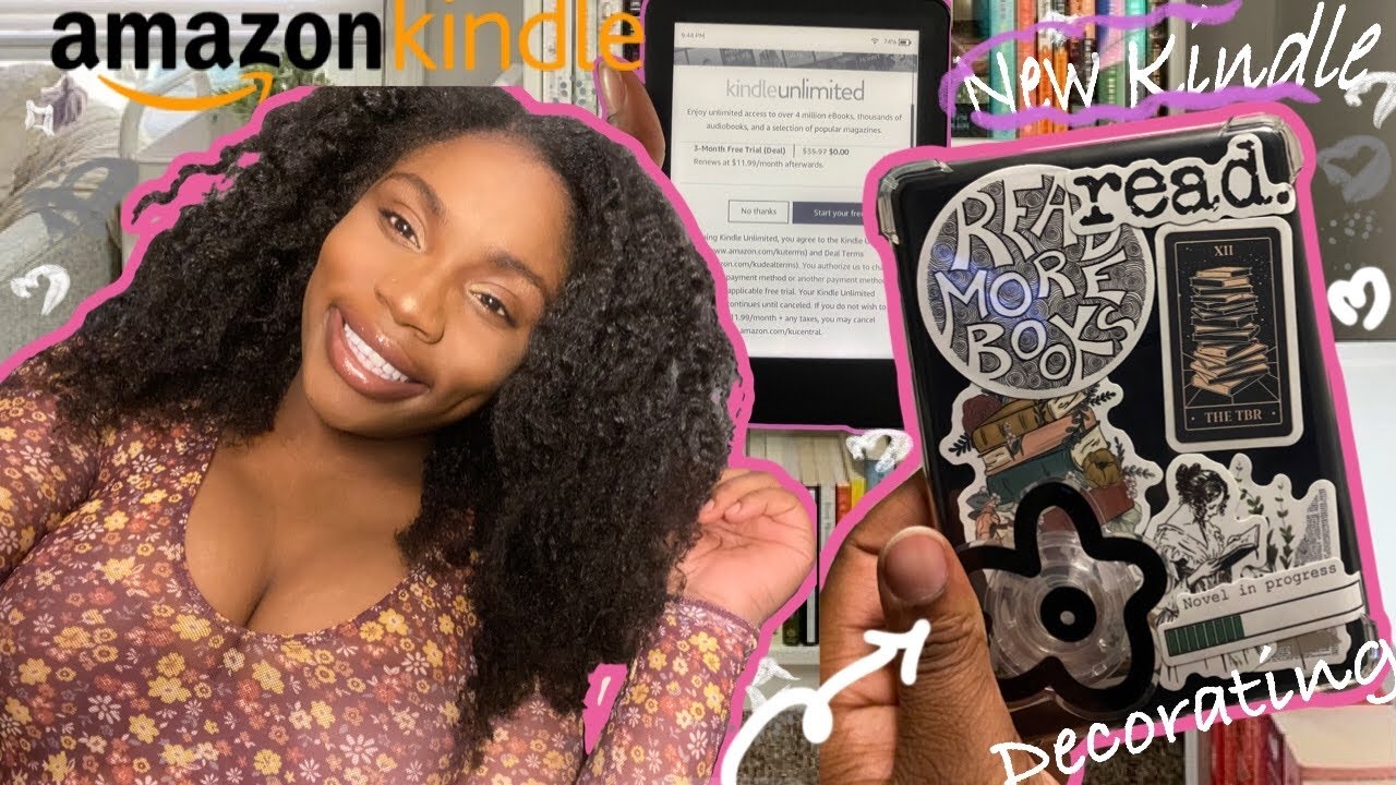 I bought a Kindle! Paperwhite?💕🌱📖📚|  Decorate My Kindle W/ Me | Basic Ebook Reader